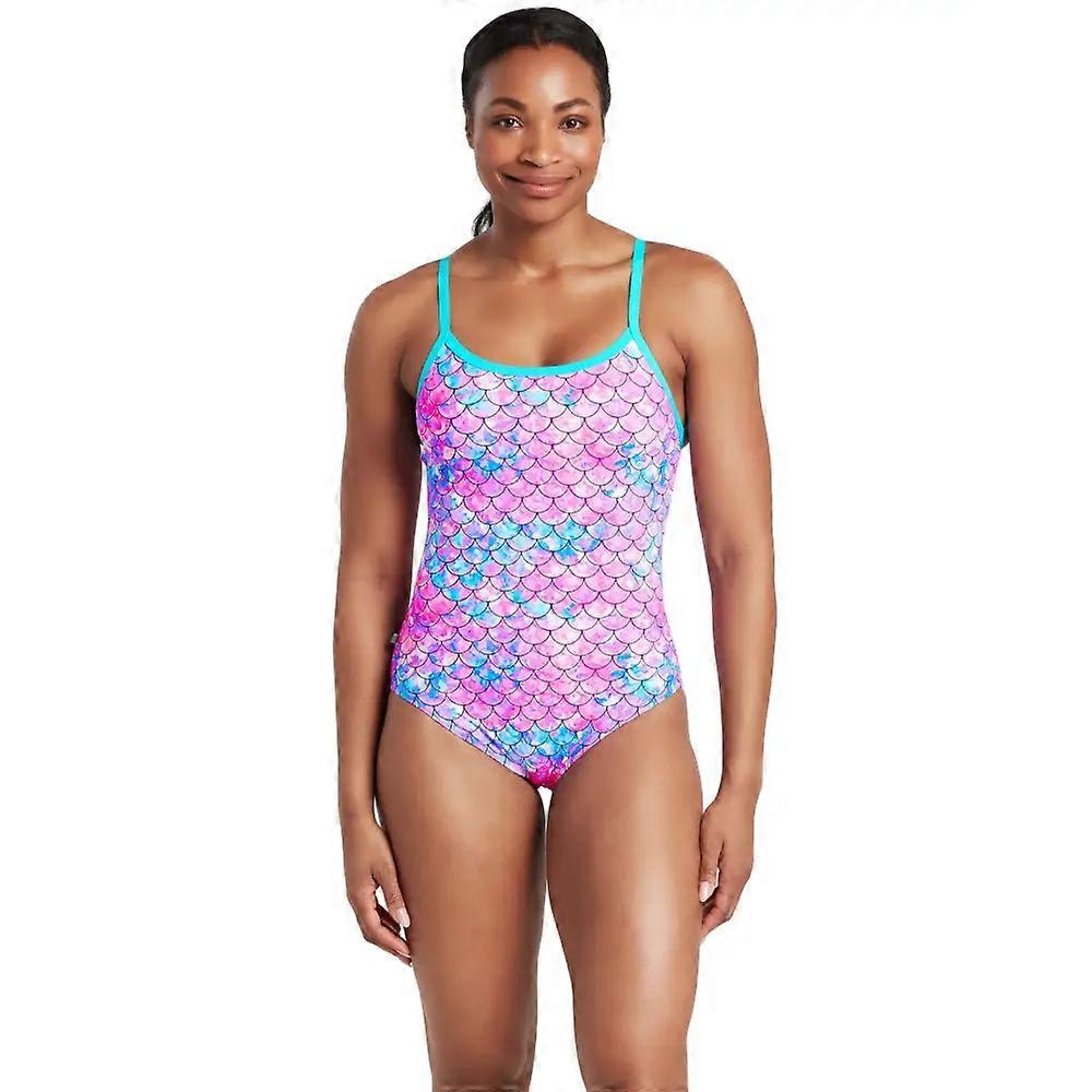 Zoggs Sirene Sparkle Thermal Ecofeel Strikeback 泳装 - 水绿色/粉色