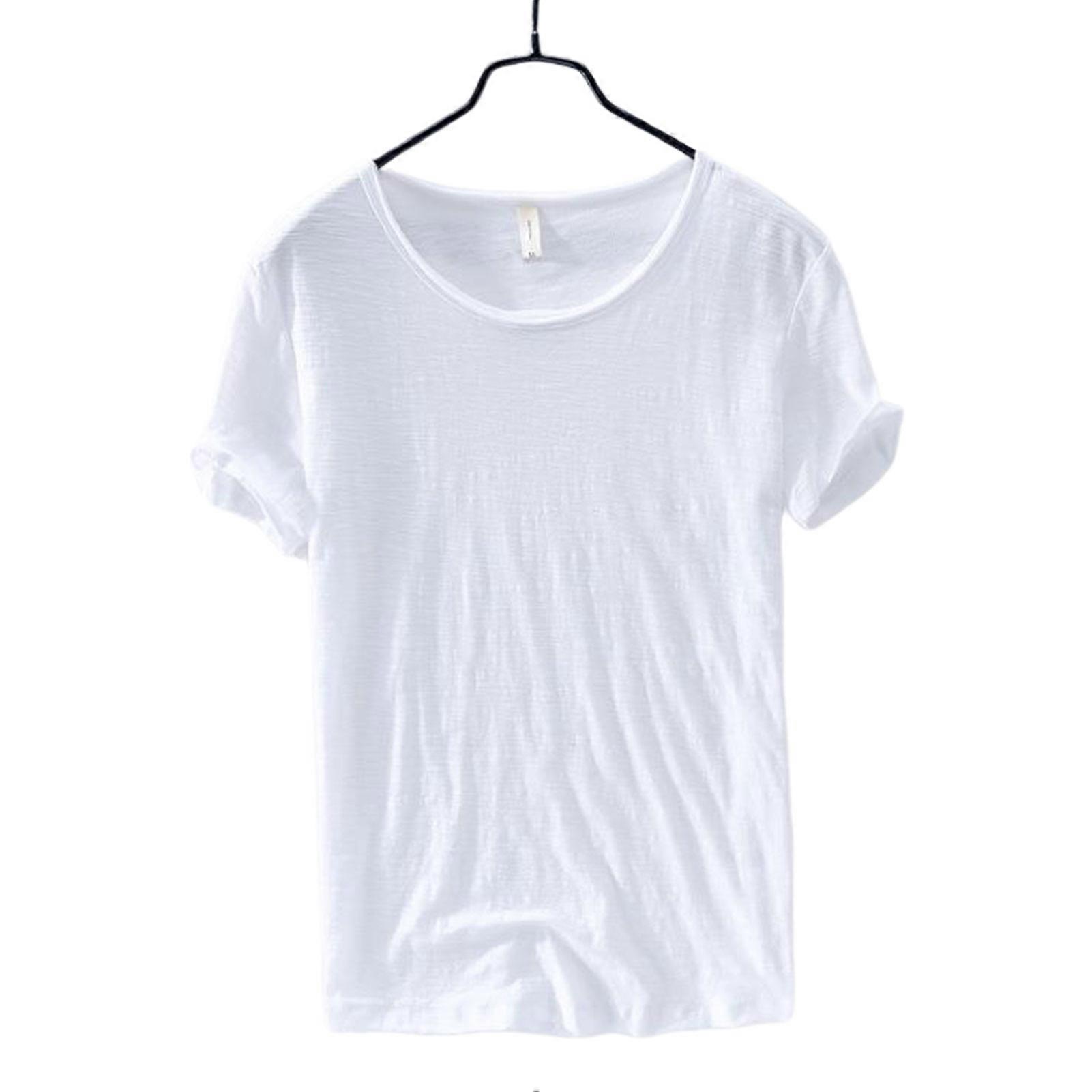 Thin plain layering tee top for summer Breathable Comfortable Office work attire