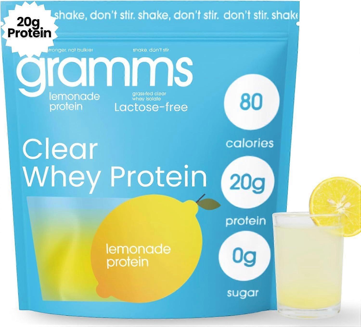 Clear Protein Powder, Lemonade | 20g Grass-Fed Whey Protein Isolate, Zero Sugar, Zero Lactose, No Bloating, Non-GMO (18 Servings)
