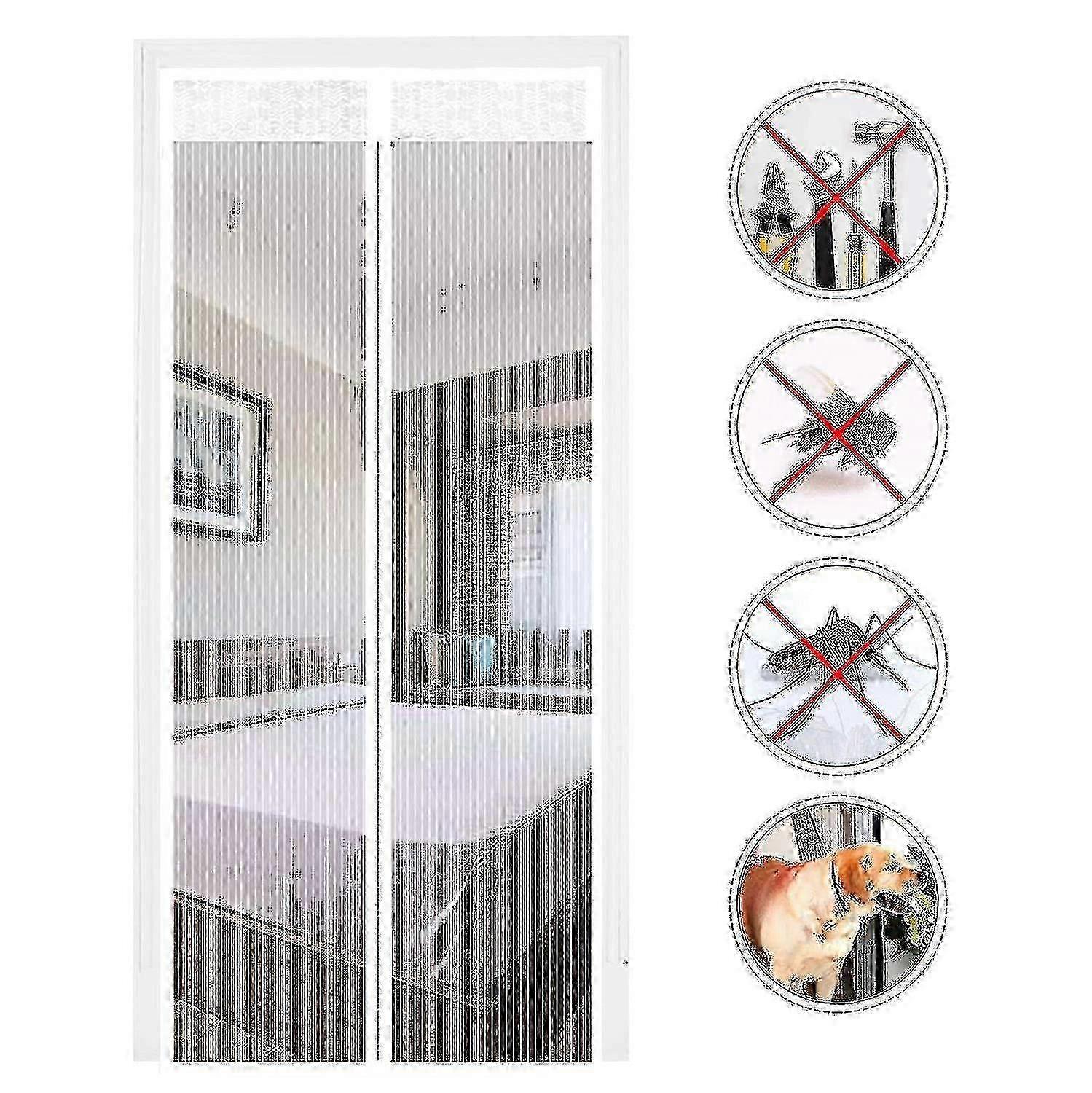 Magnetic Fly Screen Magnetic Fly Curtain Automatically Closing Door Insect Protection Mosquito Net I