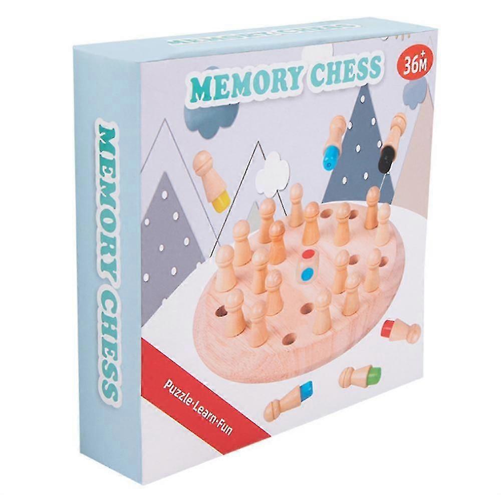 Wooden Game Memory Chess,memory Matchstick Chess Parent-child Board Game