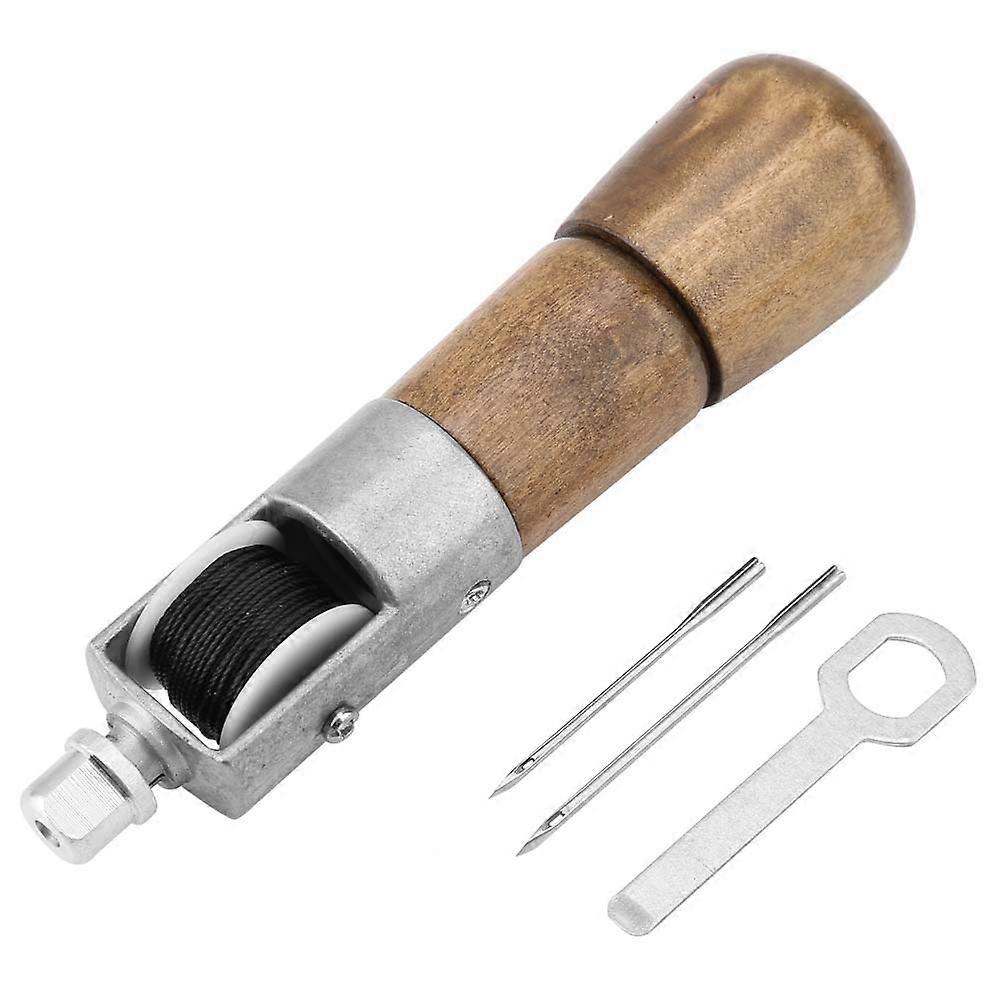 Leather Craft Automatic Lock Stitching Sewing Awl Tool Kit with 2 Needles