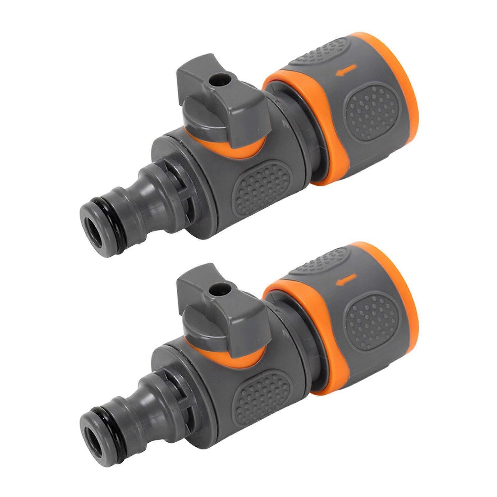 Garden Hose Shut Off Coupler Quick Connection Coupler with Shut Off Valved Garden Hose Coupler Hose Connector Pipe Multicolor