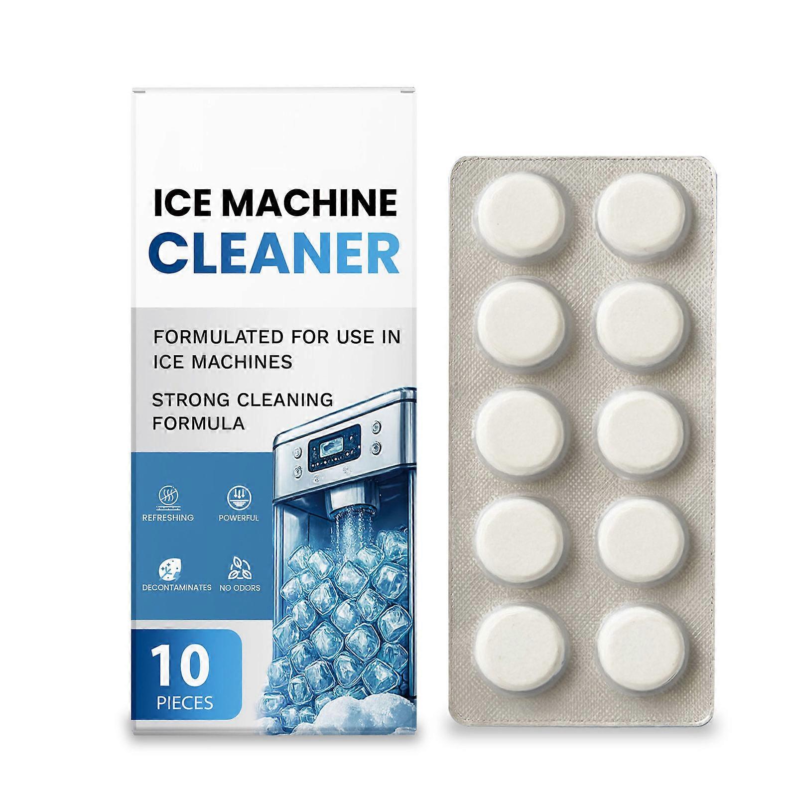 10 Tablets Ice Machine Cleaning Tablets Efficient Descaling And Odor Removal For Clean Ice Production Multicolor