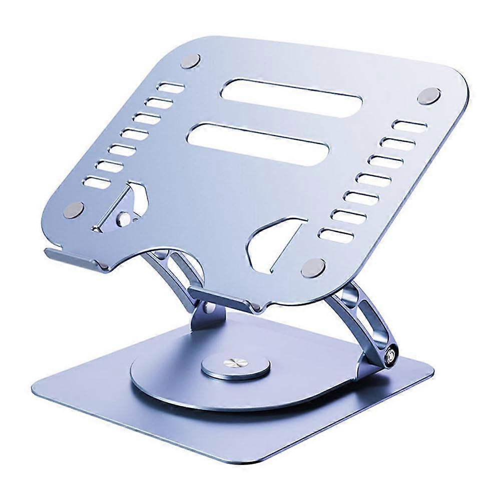 Aluminum Laptop Stand 360° Rotating Adjustable Notebook Holder for Desk PC Tablet Gray