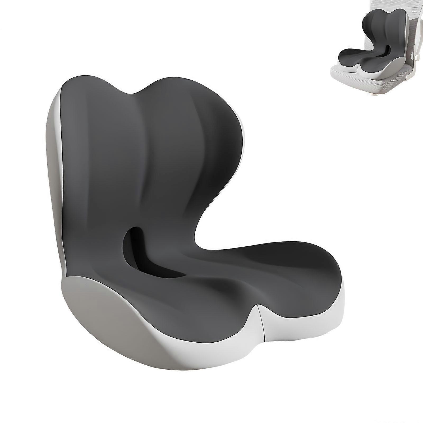 Multiple Use Orthopaedic Pillow Set Removable Cover Lumbar Support For Desk Chair Floor Sofa Use  Double grey