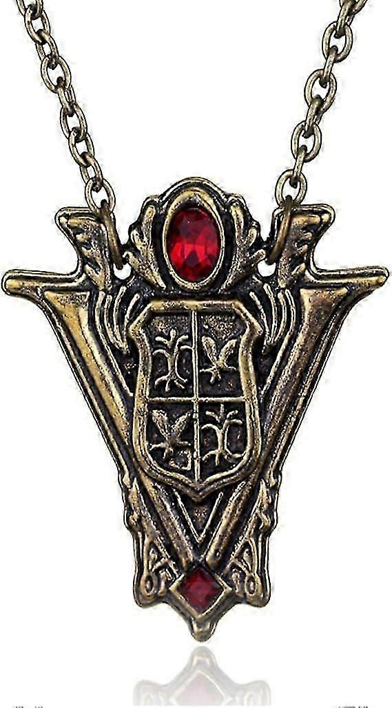 diamond inlaid vampire eclipse necklace pendant volturi badge