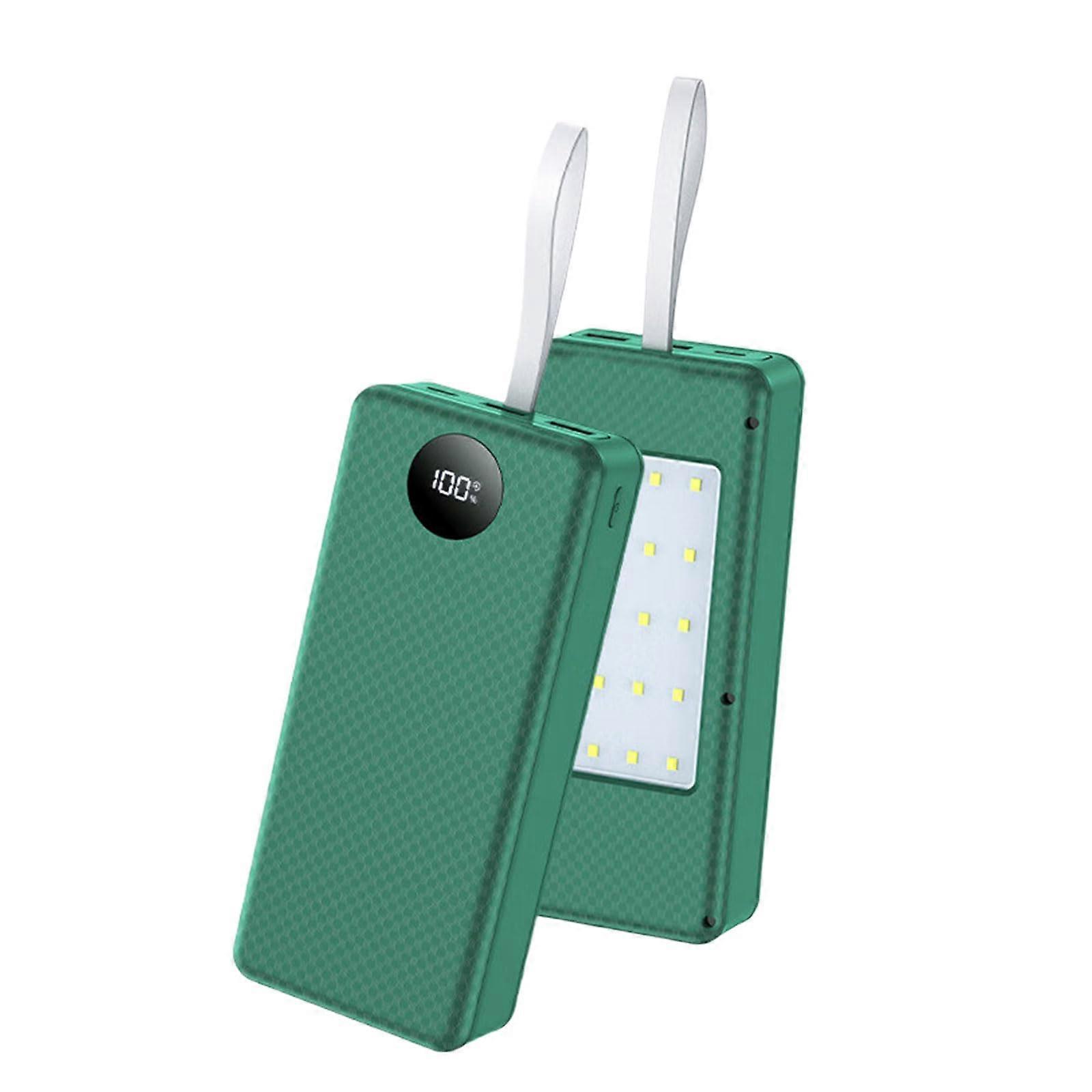Portable 18650 Battery Storage Power Bank Case with Fast 22.5W USB Charging and MultiProtection Green
