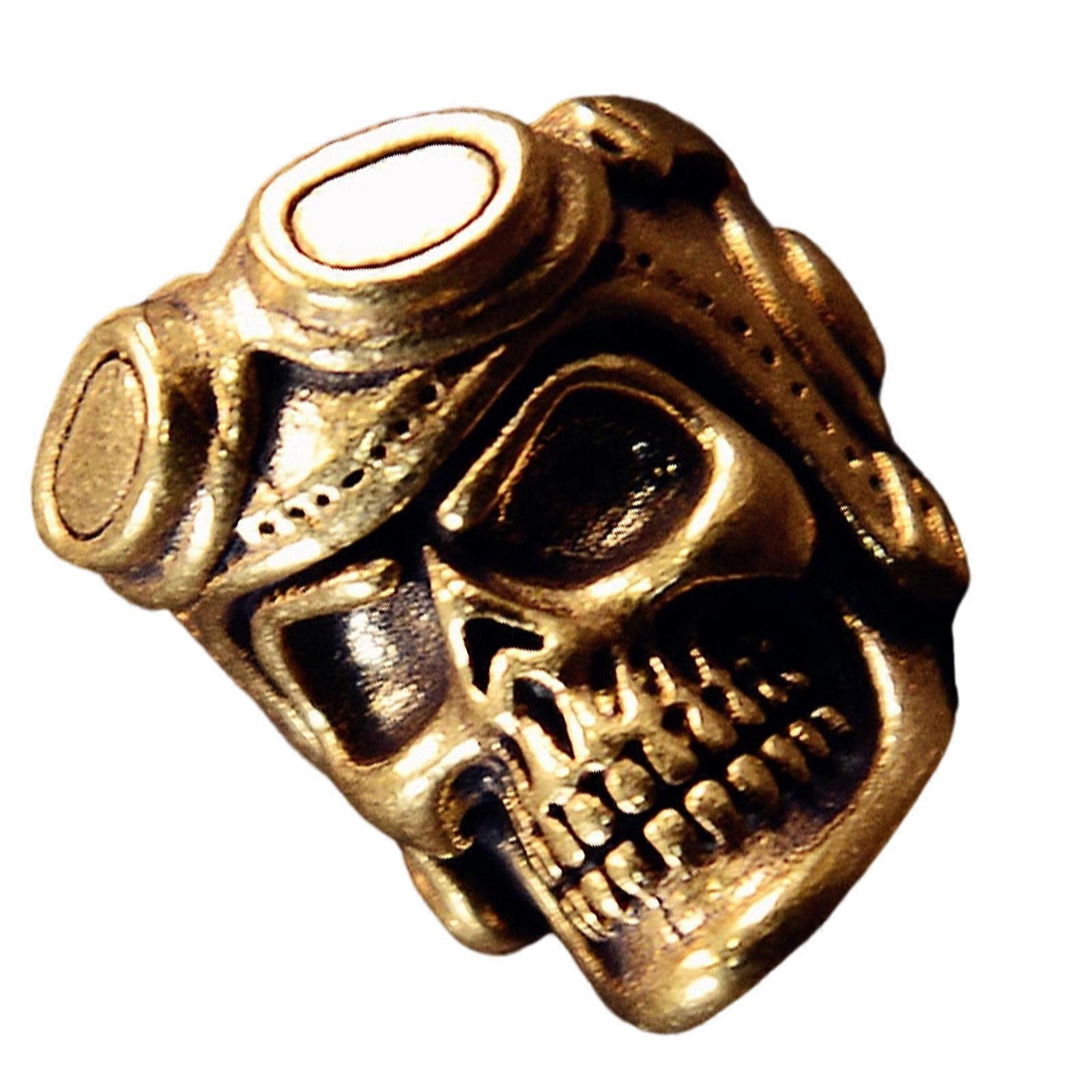 Travel Inspired Brass Keychain Ornament Featuring Artisanal Engraved Pilot Design And Lightweight Paracord Attachment Multicolor