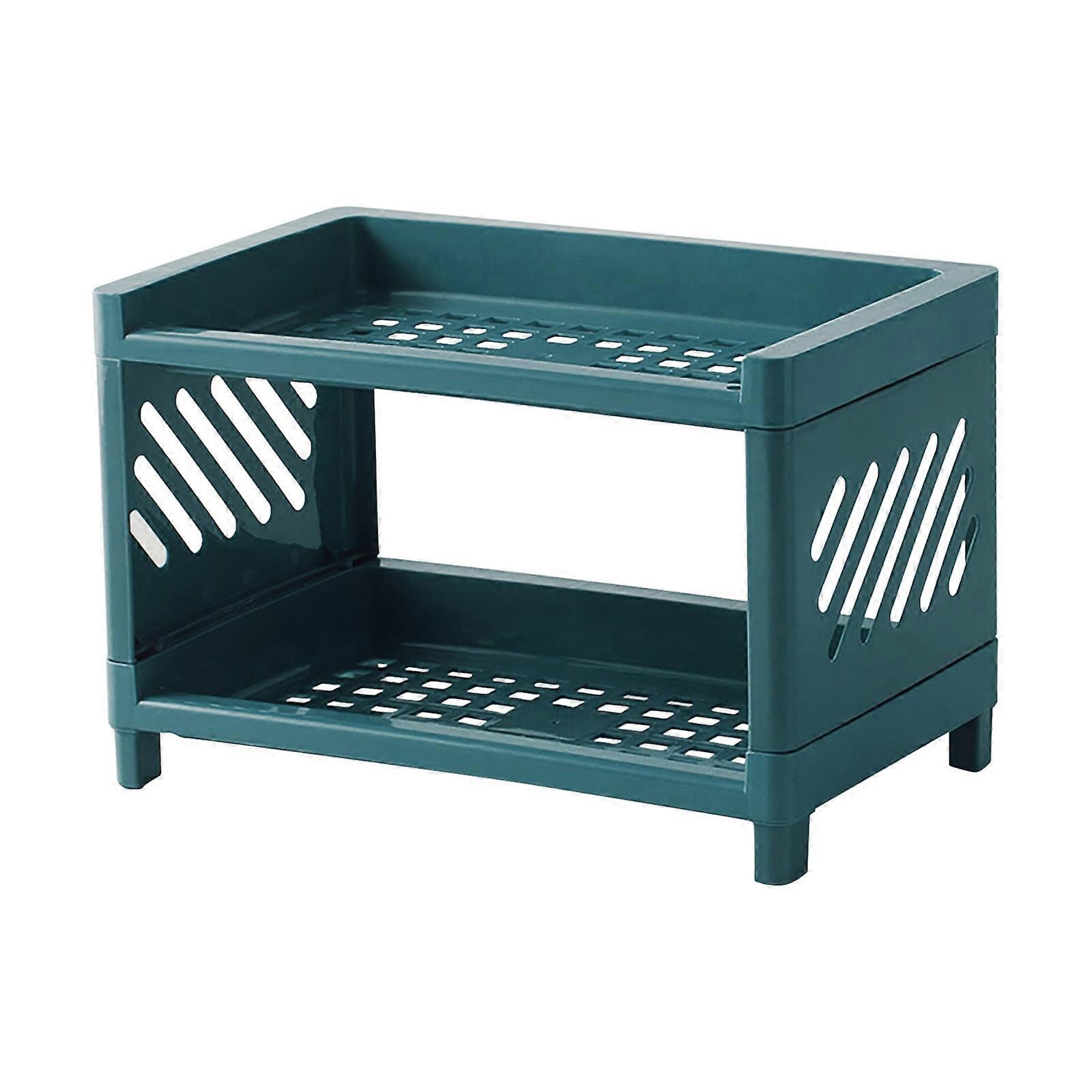 Uclet Desktop Storage Rack, Large Stackable Organizer with Drawers - Compatible with Office & Student Stationery, Cosmetic Storage