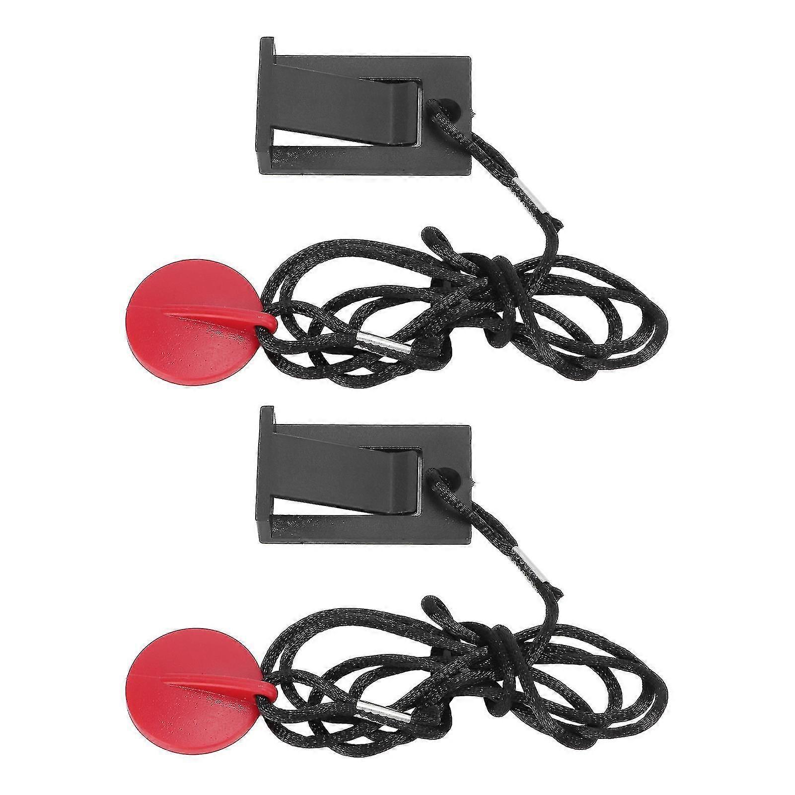 2 Pcs Universal Magnet Safety Key Running Machine Safety Key Compact Easy Operation For Treadmills JU