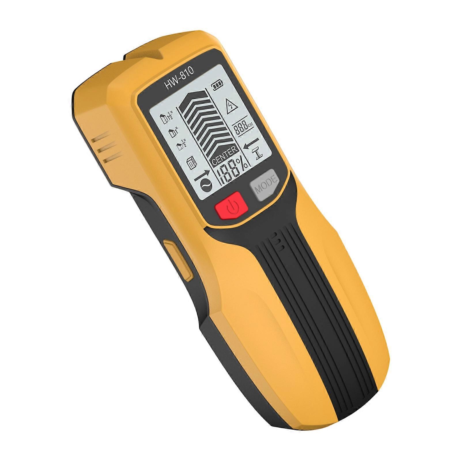 Efficient Metal and Wall Detector Wall Scanner for Home Improvement Projects with LCD for Wood and Cable Detection  Yellow