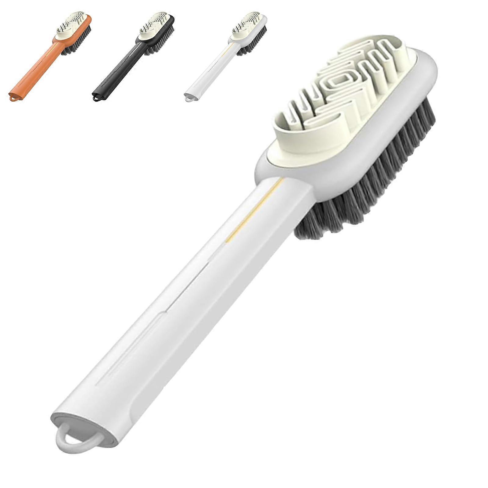 Suede Shoe Brush with Rubber Eraser, 2 in 1 Cleaner for Nubuck and Suede Shoes, White Portable Design