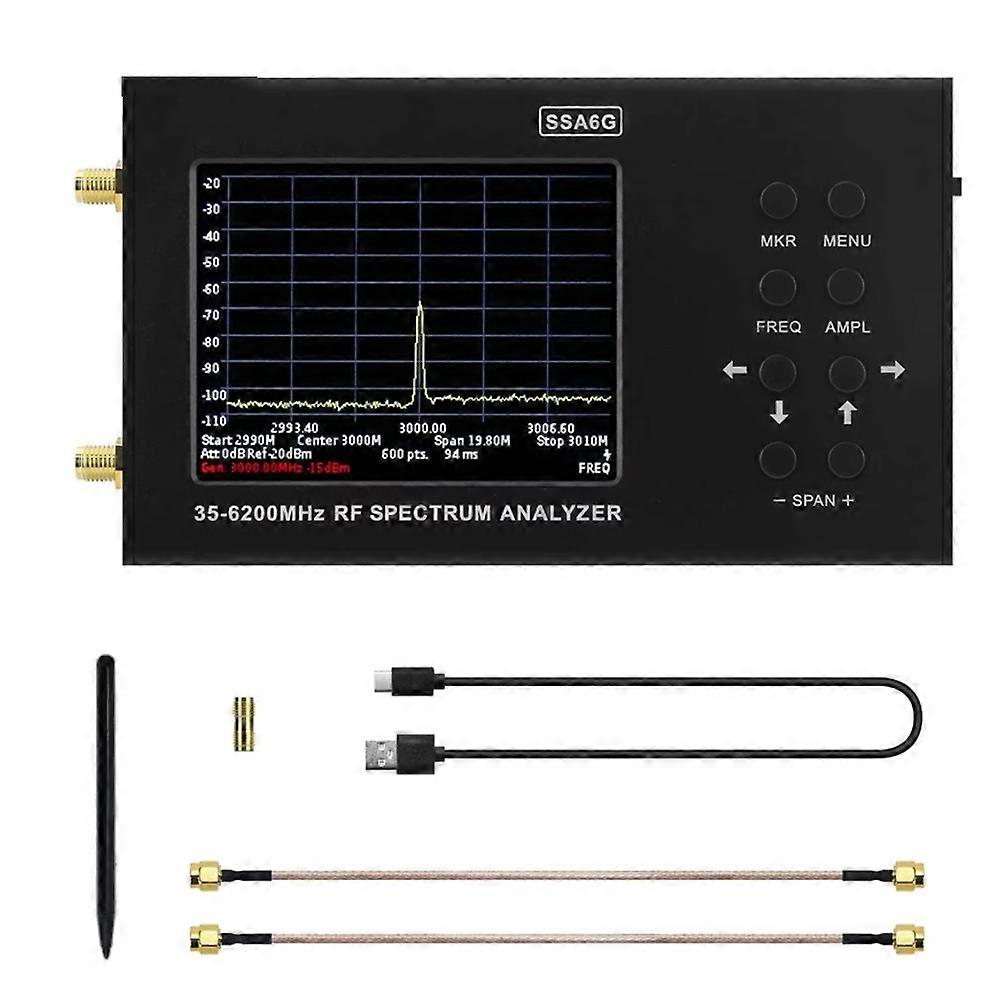 SSA6G 35MHz-6200MHz RF Spectrum Analyzer RF Multimeter Spectrum Explorer with Touch Screen Portable Panoramic Analyzer