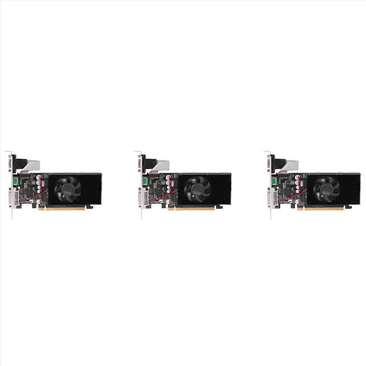 3X GT210 1GB Graphics Cards 64Bit Video Card for GPU PC Games DVI-I -Compatible VGA Used Dual-Screen