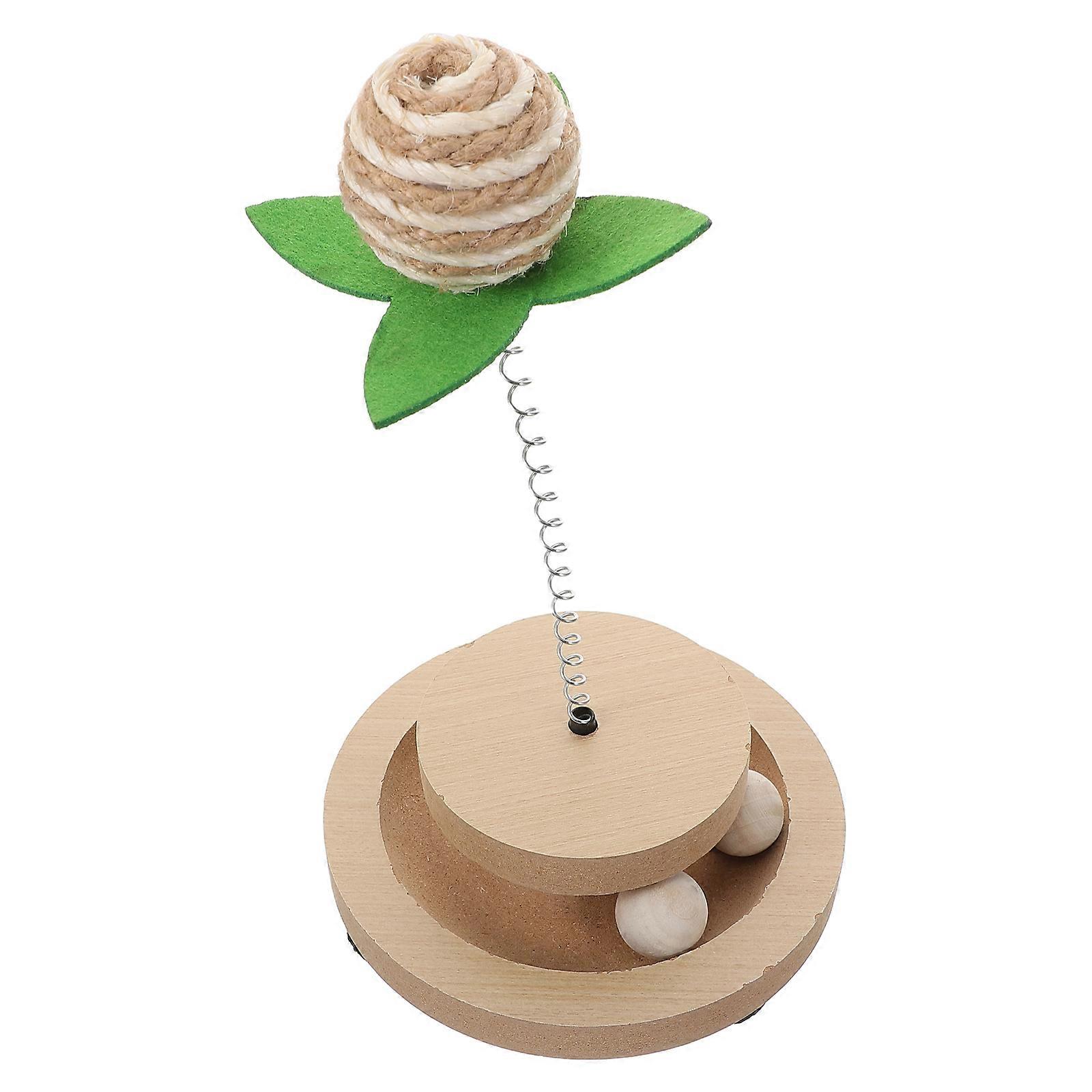 Interactive Cat Turntable with Sisal Ball for Pet Enrichment 1 Kit