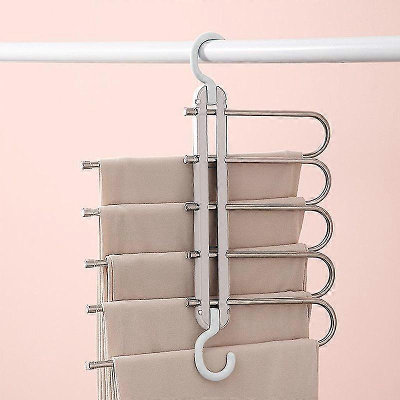 Luxora Folding Multifunctional Multi-layer Magic Pants Rack Wardrobe Storage Artifact