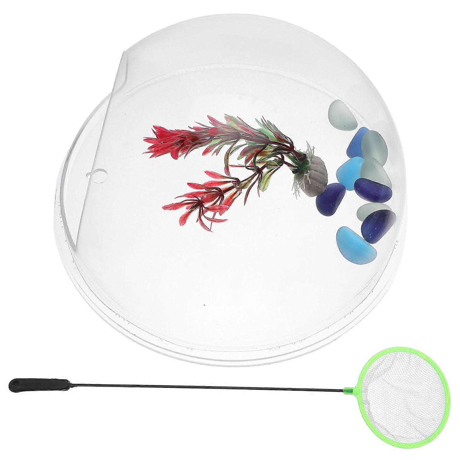 Wall-Mounted Fish Tank Clear Acrylic Planter for Fish 1Set