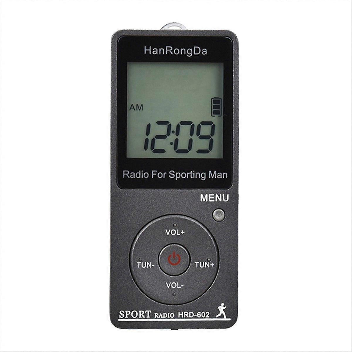  Portable AM FM Mini Radio LED Display with Pedometer
