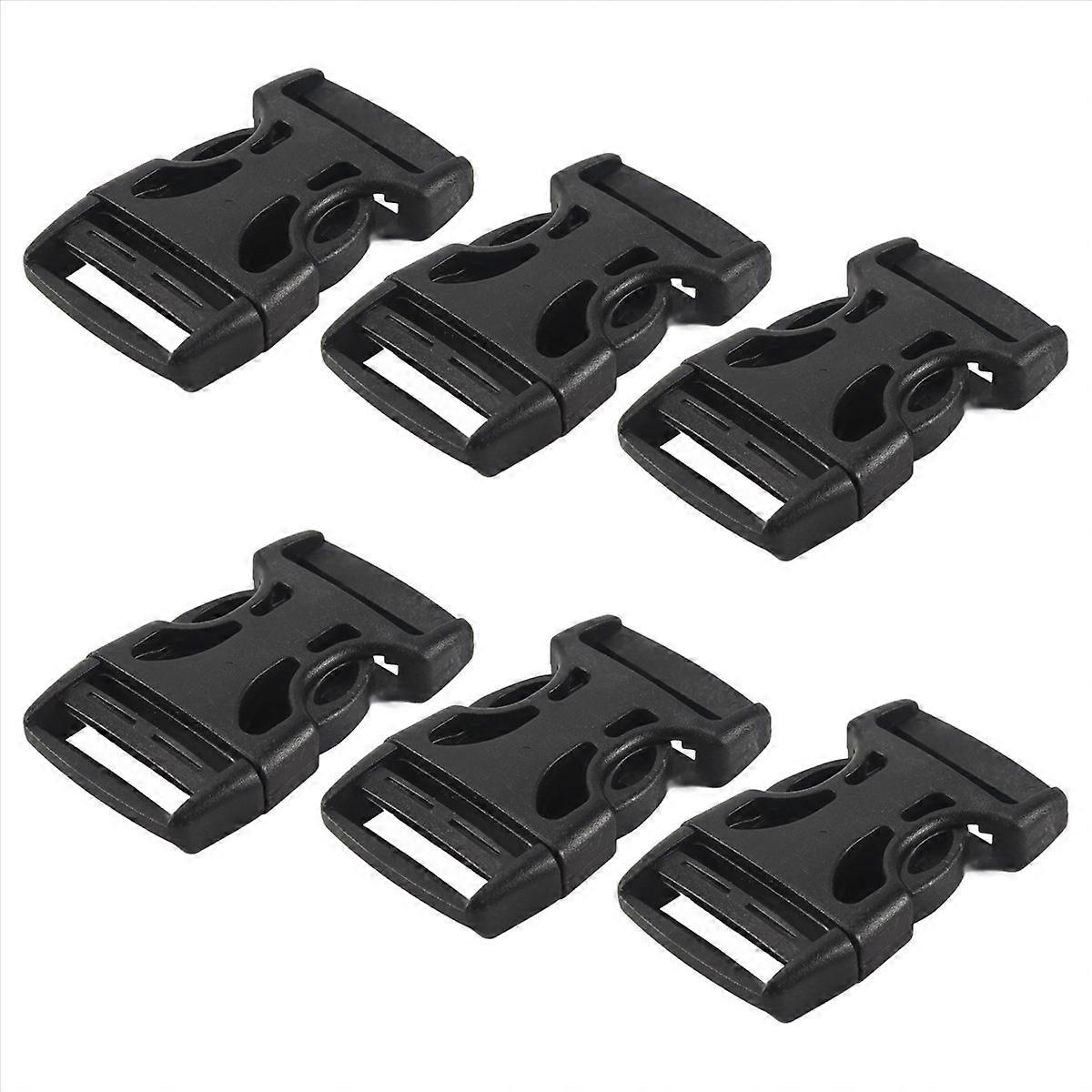 4pcs Plastic Side Quick Release Buckles for 25mm Webbing Band Black