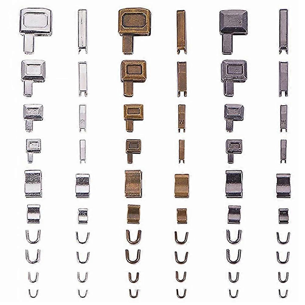 24 Sets Zipper Head Sliders Retainer Insertion Pin Zipper Stop Accessories