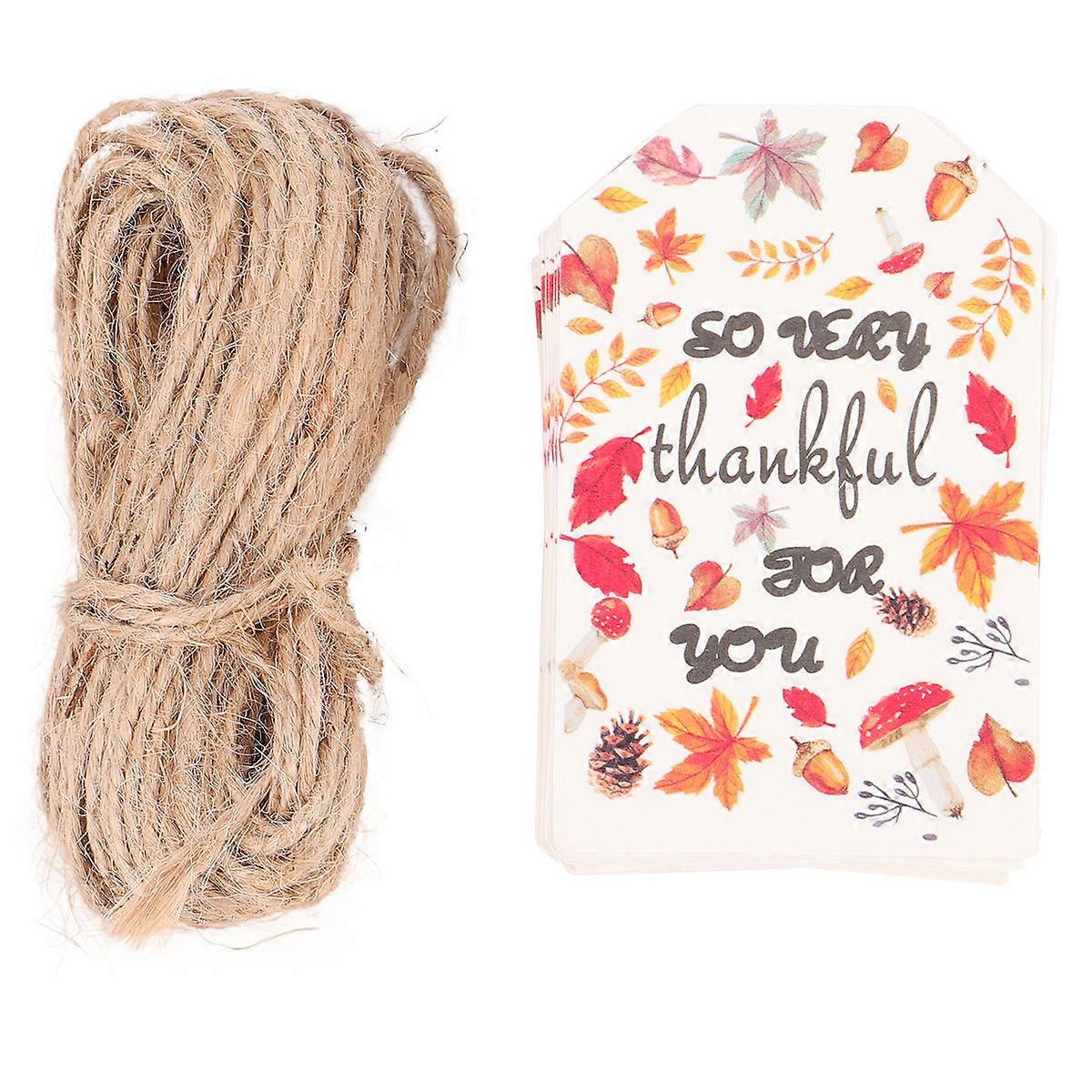 Decorative Tag Maple Leaf for Decoration 300Pcs with Hemp Rope