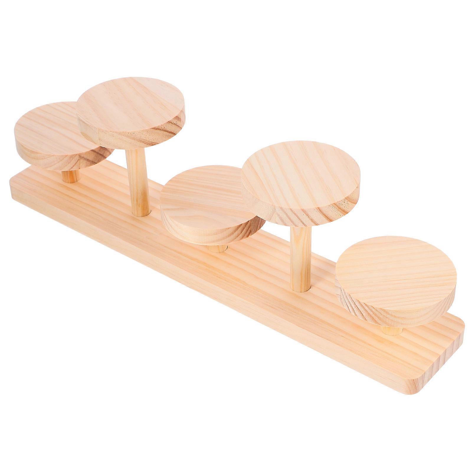 Figure Display Stand Wooden Showcase Designed for 4Pcs Collection