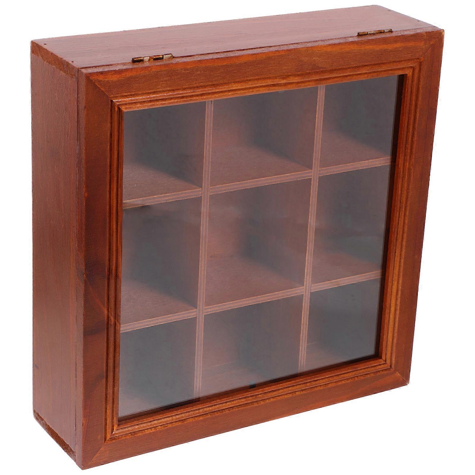 Wooden Tea Bag Box for Storage with Compartment Tea Packet Container