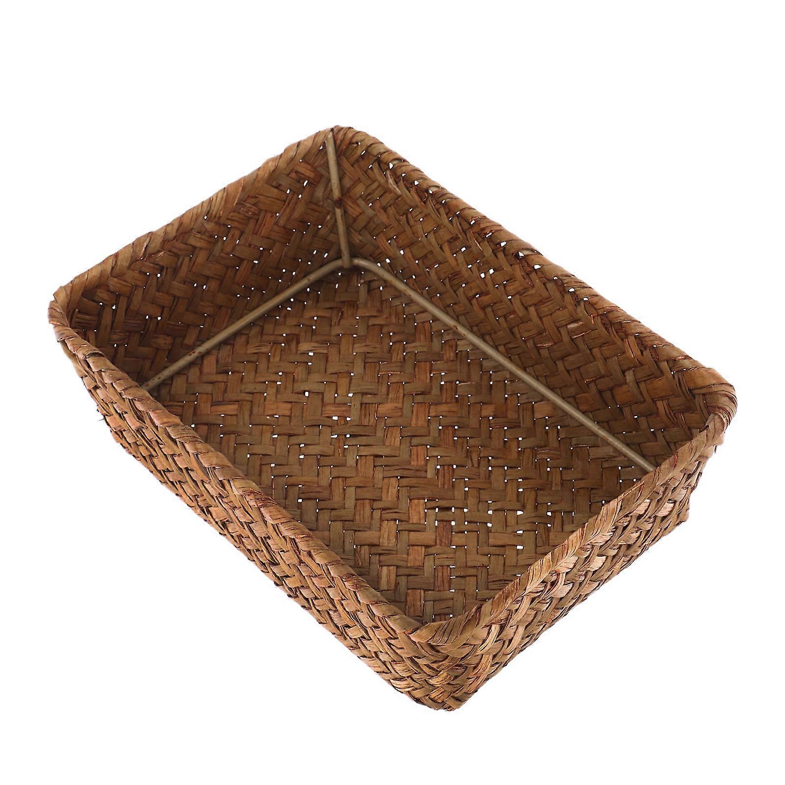 Orange Seaweed Woven Utensil Organizer for Efficient Home Storage