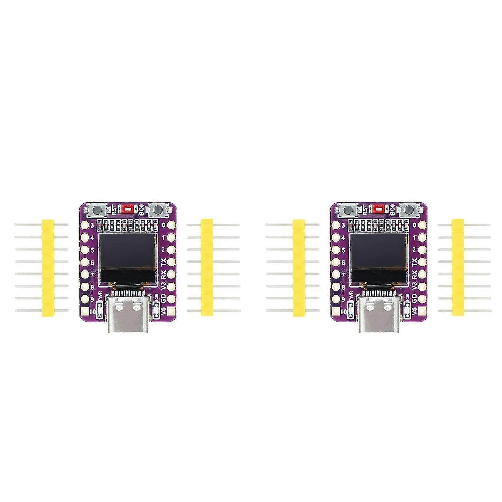 2X ESP32-C3 OLED Development Board with 0.42in OLED Module Ceramic Antenna Wifi Bluetooth ESP32 Supermini