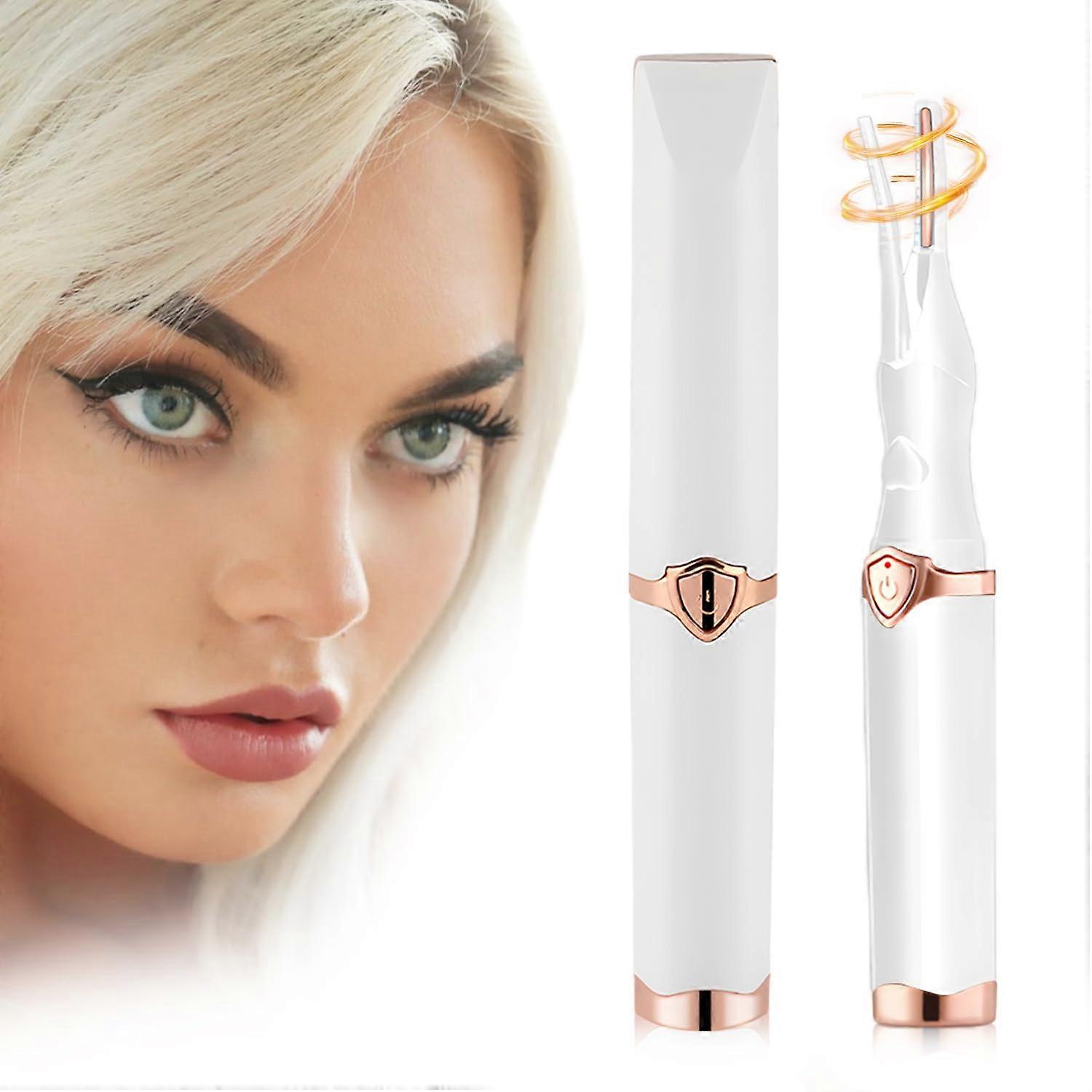 Heated Eyelash Curler with Quick 10s Heating, 24H Curl Hold, USB TypeC Rechargeable, White