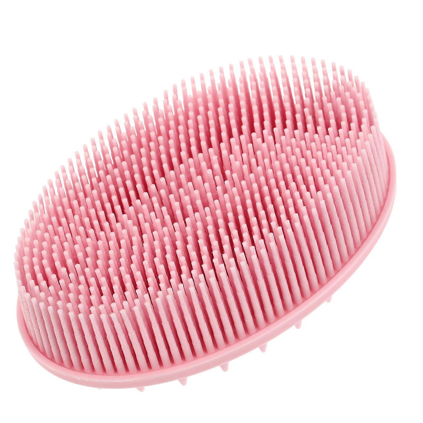 Silicone Bath Brush DualSided Massaging Body and Scalp Scrubber with Gentle Exfoliation
