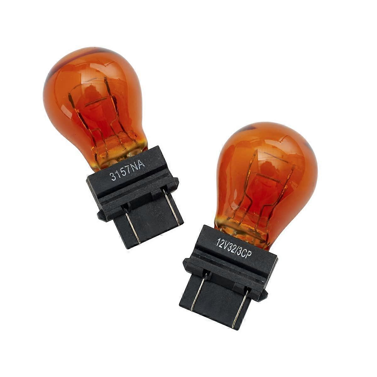 Amber Automotive Bulbs 3157 Replacement for Turn Signal and Tail Light, 2 Pack, LongLasting