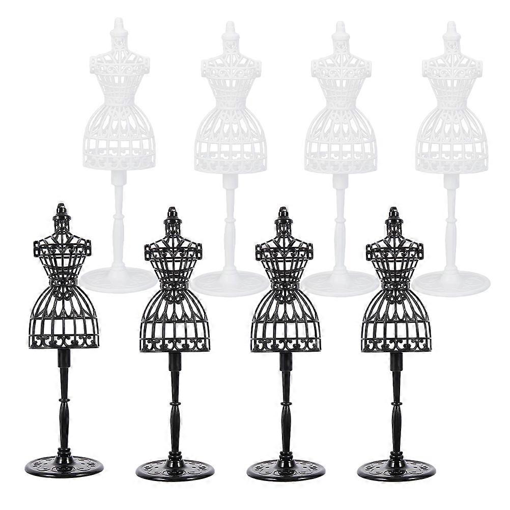 8Pcs Doll Dress Display Stand for Support Plastic Mannequin Forms Assorted Color