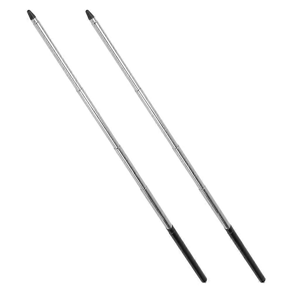 Black Stainless Steel Teacher Pointer Stick Extendable for Classroom Use 2Pcs