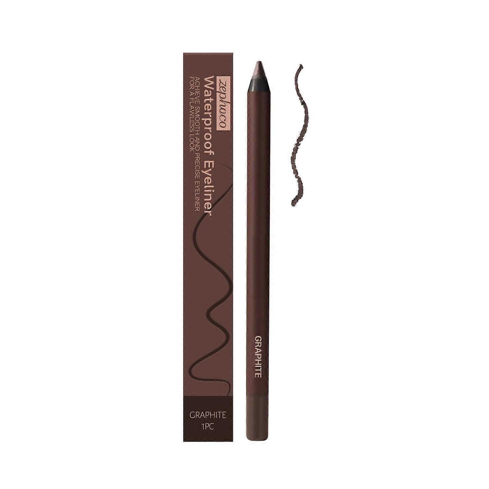 zephoco Graphite Eyeliner, Moisturizing Silky Smooth Color Is Not Easy To Stain Natural Eye Makeup Eyeliner