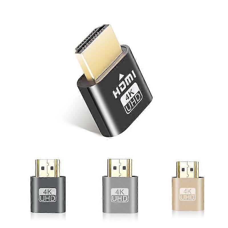 HDMI-compatible Virtual Display Adapter 4K DDC EDID Dummy Plug Display Emulator Cheat Adapter Support1920x1080P For Bitcoi Mining