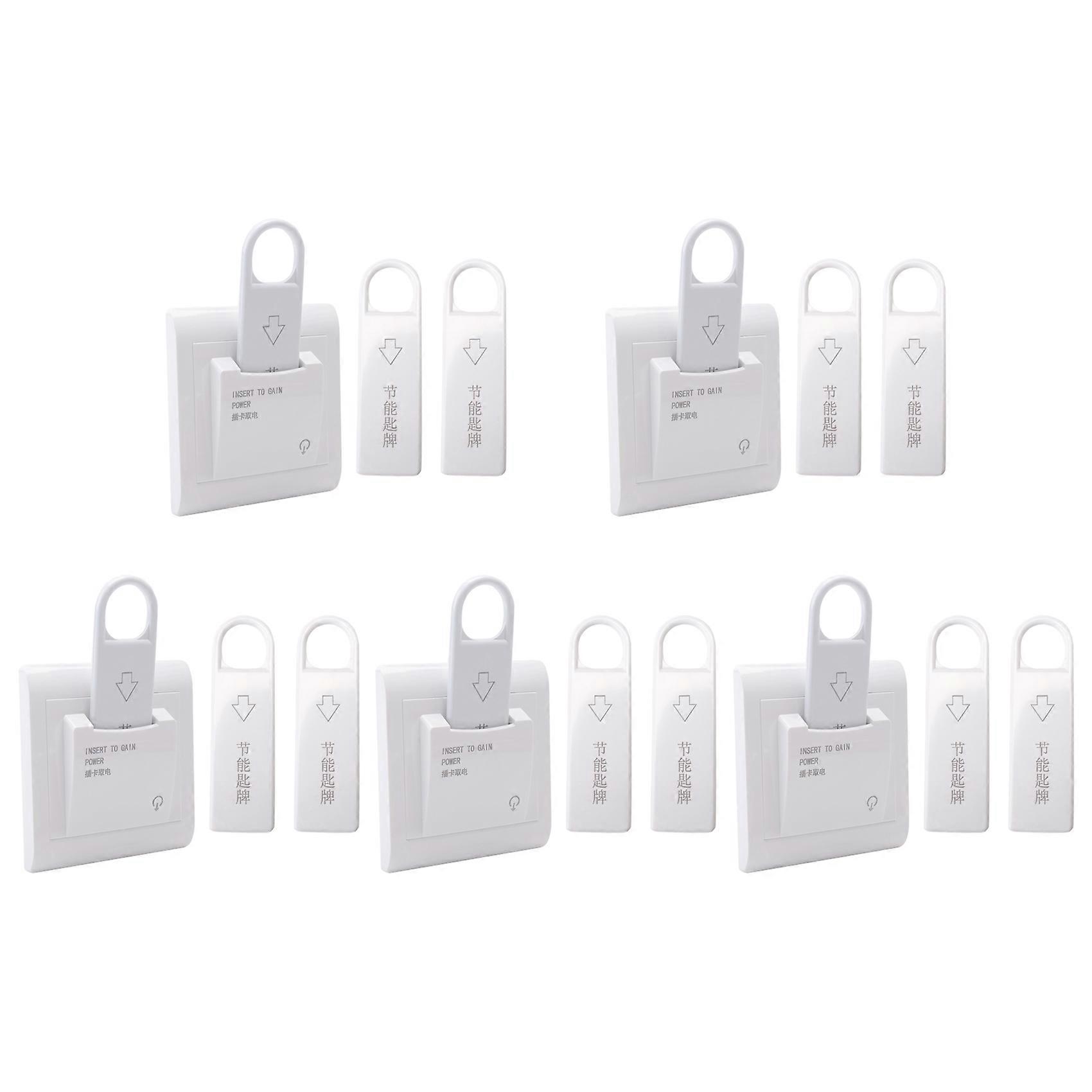 5X High Grade Hotel Magnetic Card Switch Energy Saving Switch Insert Key for Power with 15 Card