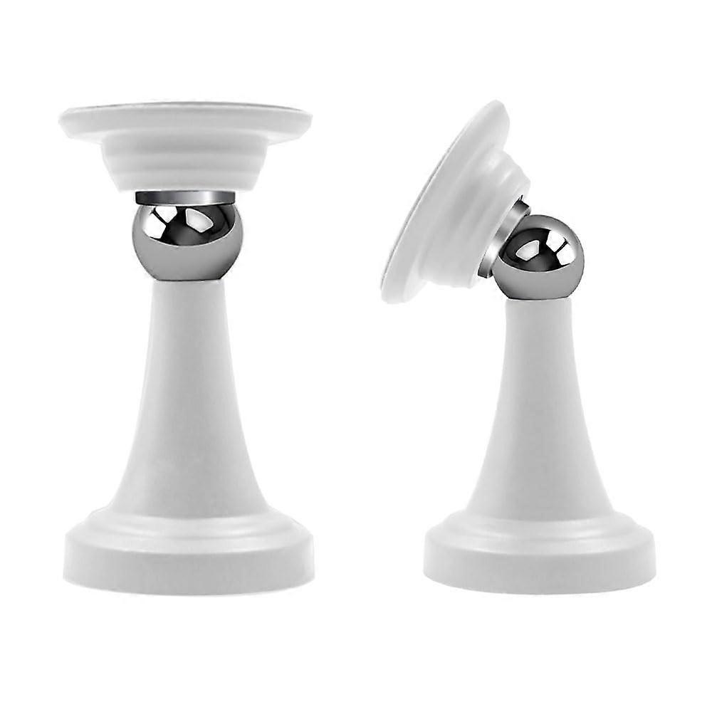 Strong Magnetic RV Door Holder with Multi‑Angle Hold and Quiet Cushion, White 2 Pack