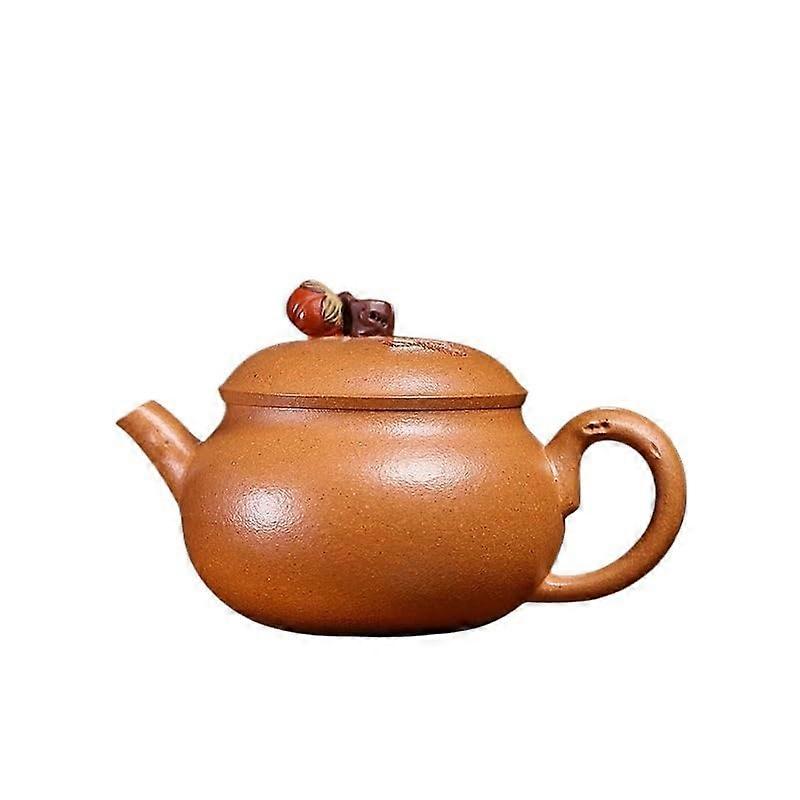 Handmade Purple Clay Chinese Teapot 120ml with Strainer, Ergonomic Grip and AntiDrip Spout