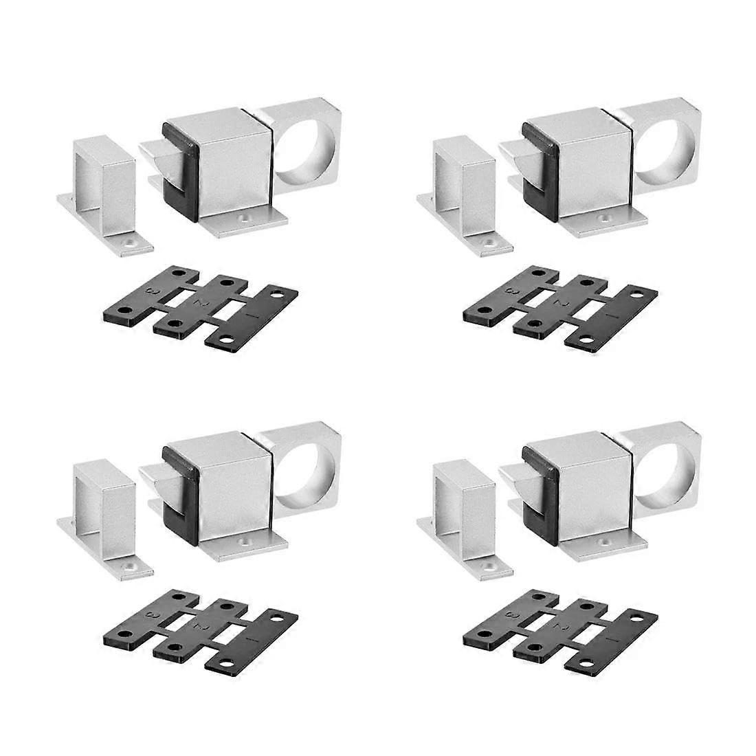 4 Pack Aluminum Alloy Door Bolt Latch Set, Spring Loaded Lock for Quick and Secure Door Closure