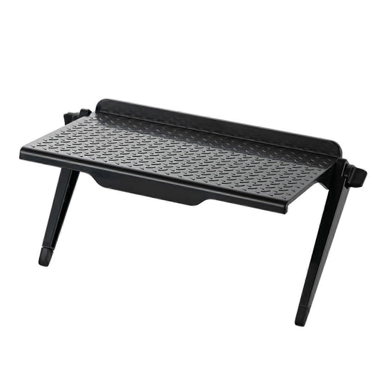 Antislip Monitor Shelf Platform Rotary Knob Installation for TV and Computer Displays Black Plastic Desk Organization