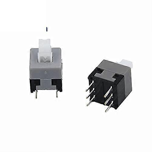 1000PCS Mini Push Button Switch 6Pin Tactile Latching On/Off Micro Switch 8.5x8.5mm Self Locking Power Button