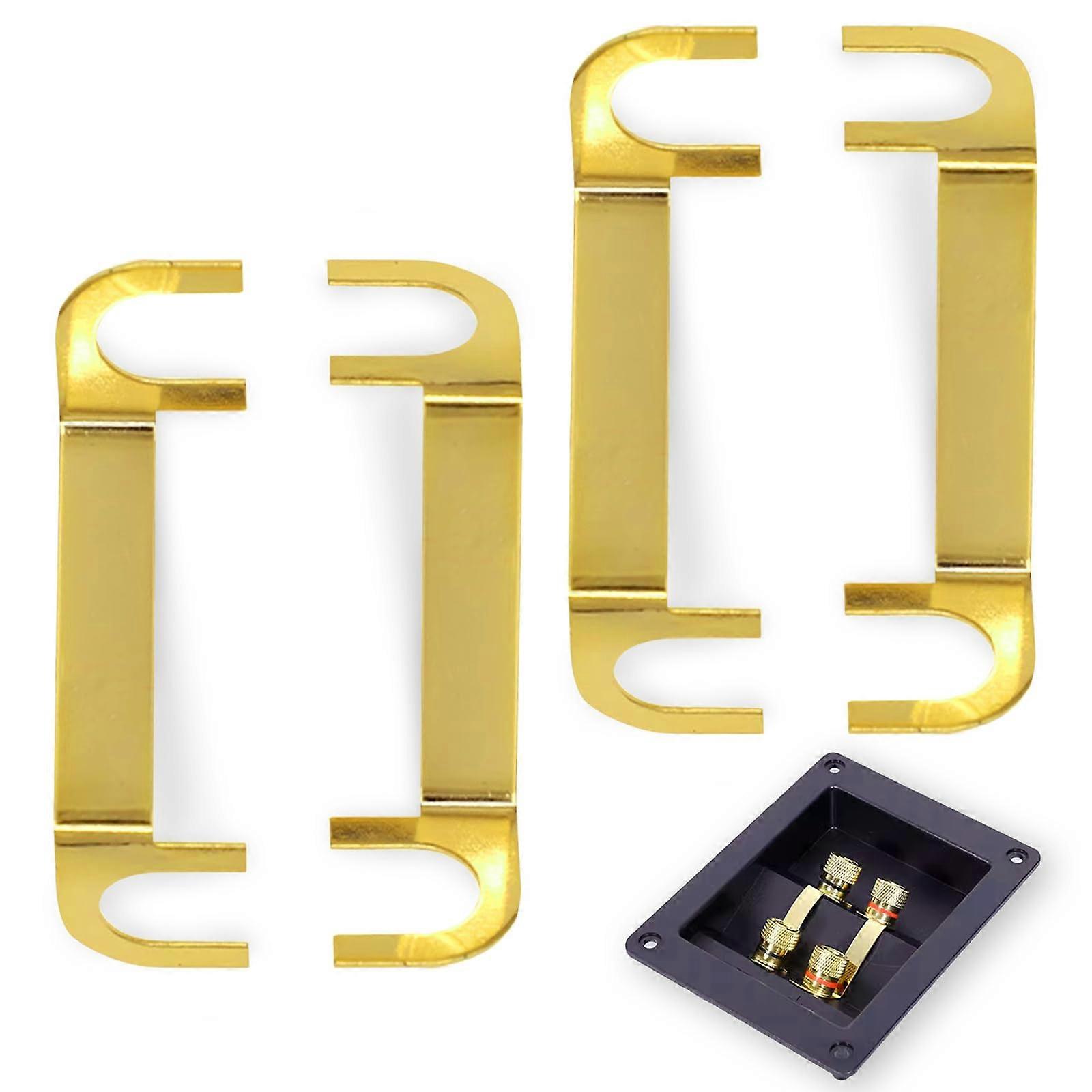 4 Pack Speaker Terminal Cup with Gold Plated Subwoofer Connector, Secure Wire, Clear Audio Transfer