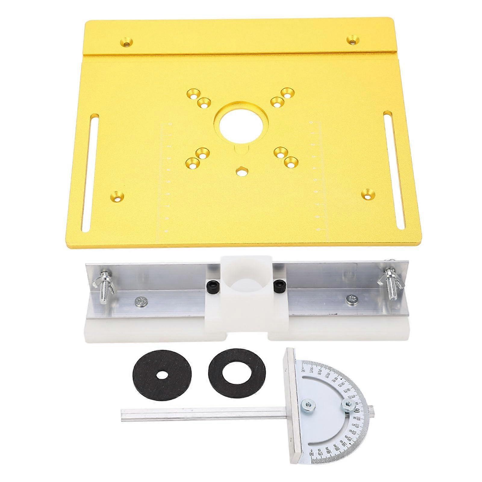 Router Table Insert Plate Aluminum Woodworking Base with Precise Control and Durable Scale  Gold