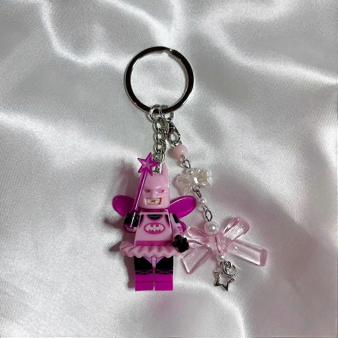3D Minifigure Keychain - Pink Fairy Bat