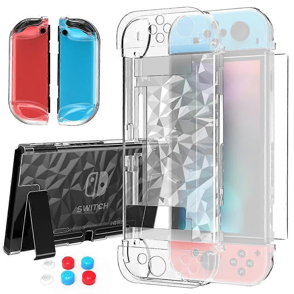 Protective Case with Kickstand, Shock Absorption and Thumb Grip Caps for Nintendo Switch Ref:4481