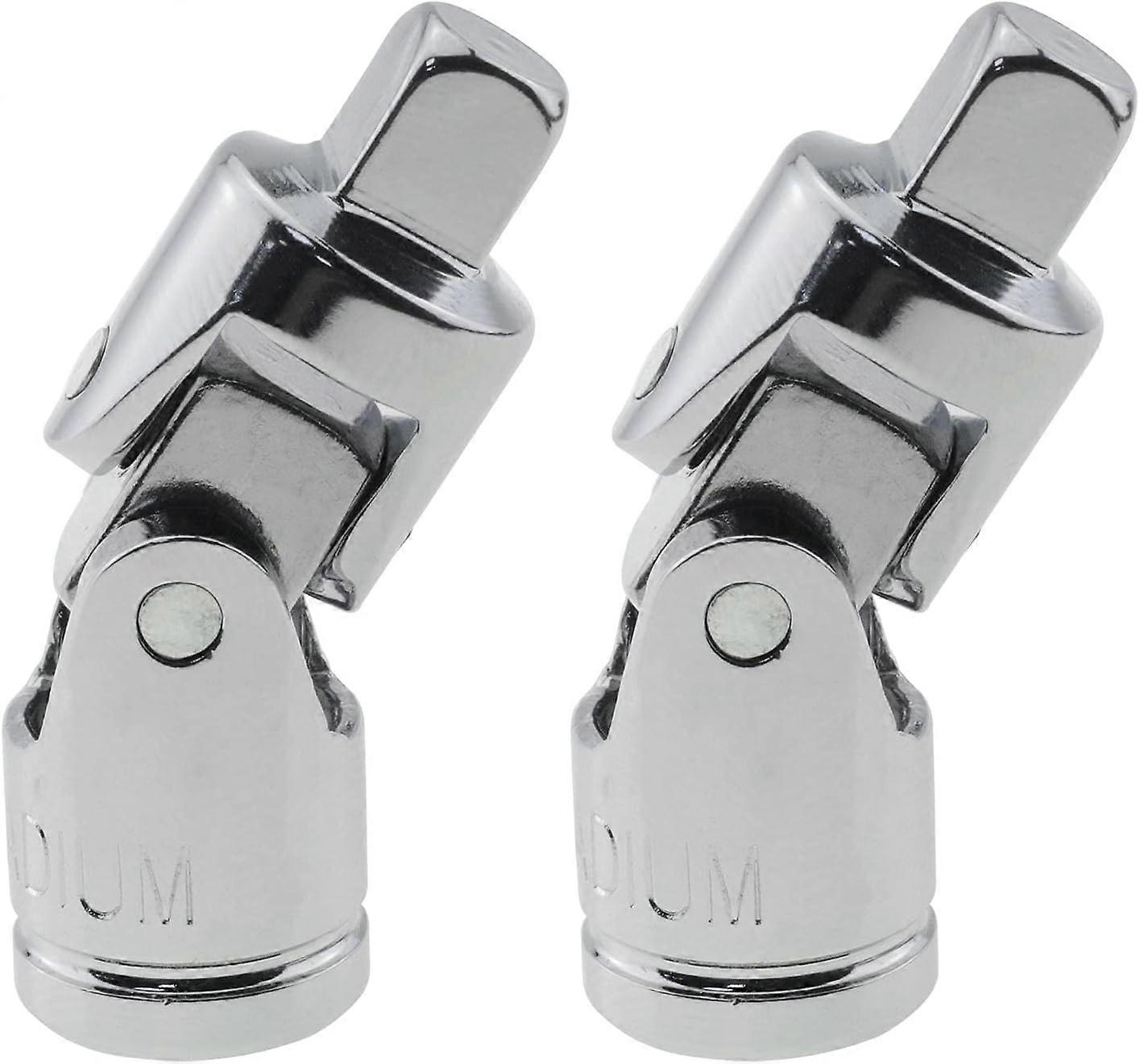 1/4Inch U-Joint 2PCS 1/4 Inch Silver Drive Spring Loaded Universal Joint Sockets