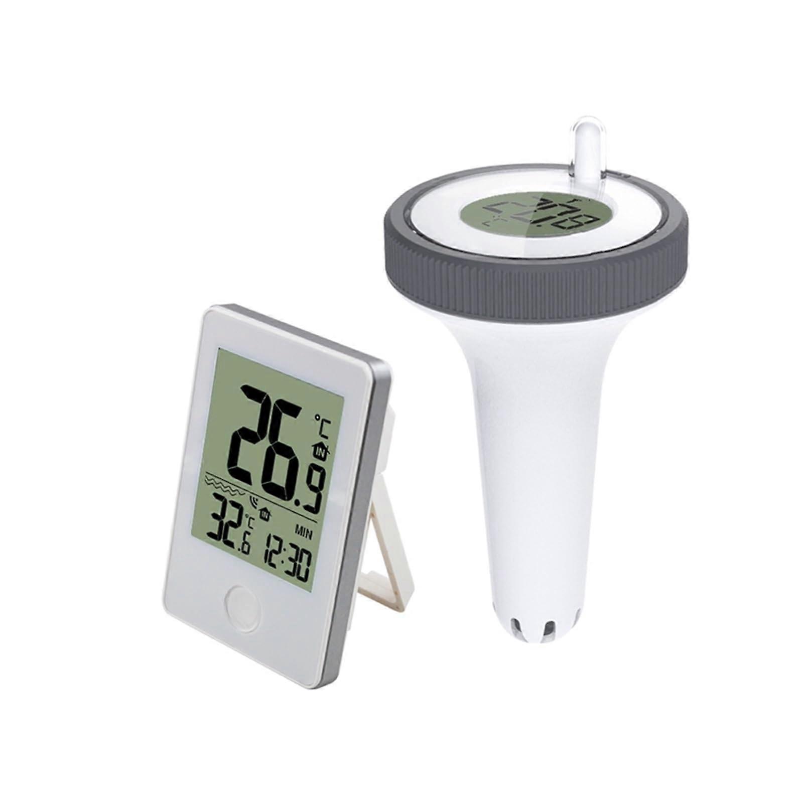 Wireless Pool Thermometer with RealTime Dual Display, 60m Range, Floating Waterproof Design