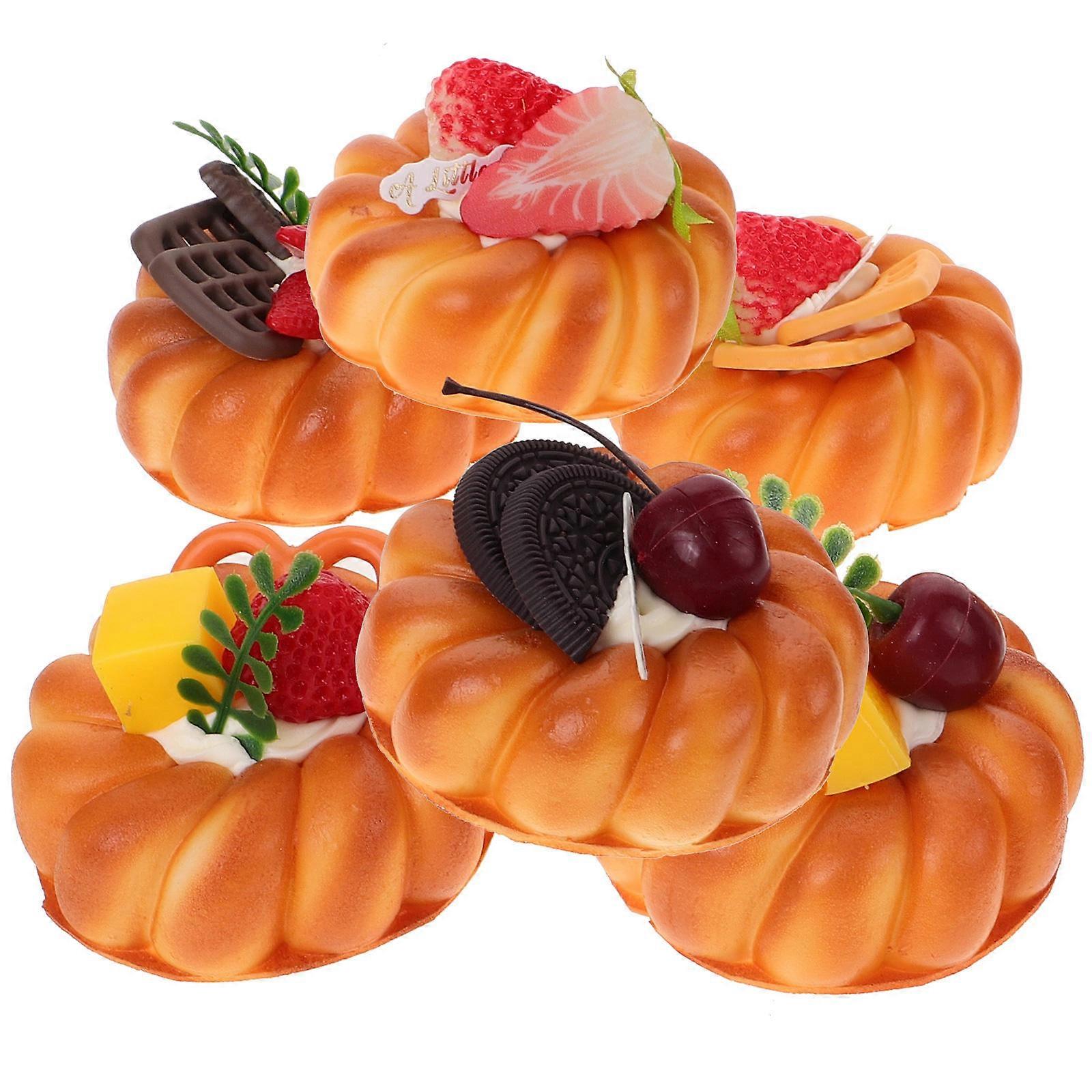 Simulation Cake Model Orange for Decoration 3Sets Realistic Cake Prop